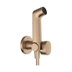Гигиенический душ Hansgrohe EcoSmart+ S 1jet,  со смесителем (требуется скрытая часть 29235180) шлифованная бронза (29232140) 10050
